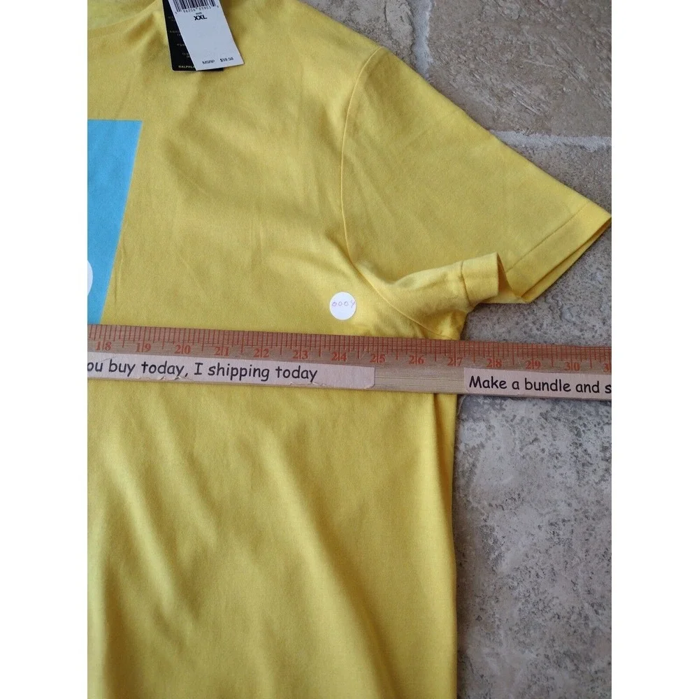 Polo Ralph Lauren‎ T-Shirt Man XXL Yellow Classic-Fit Polo Logo Short Sleeves